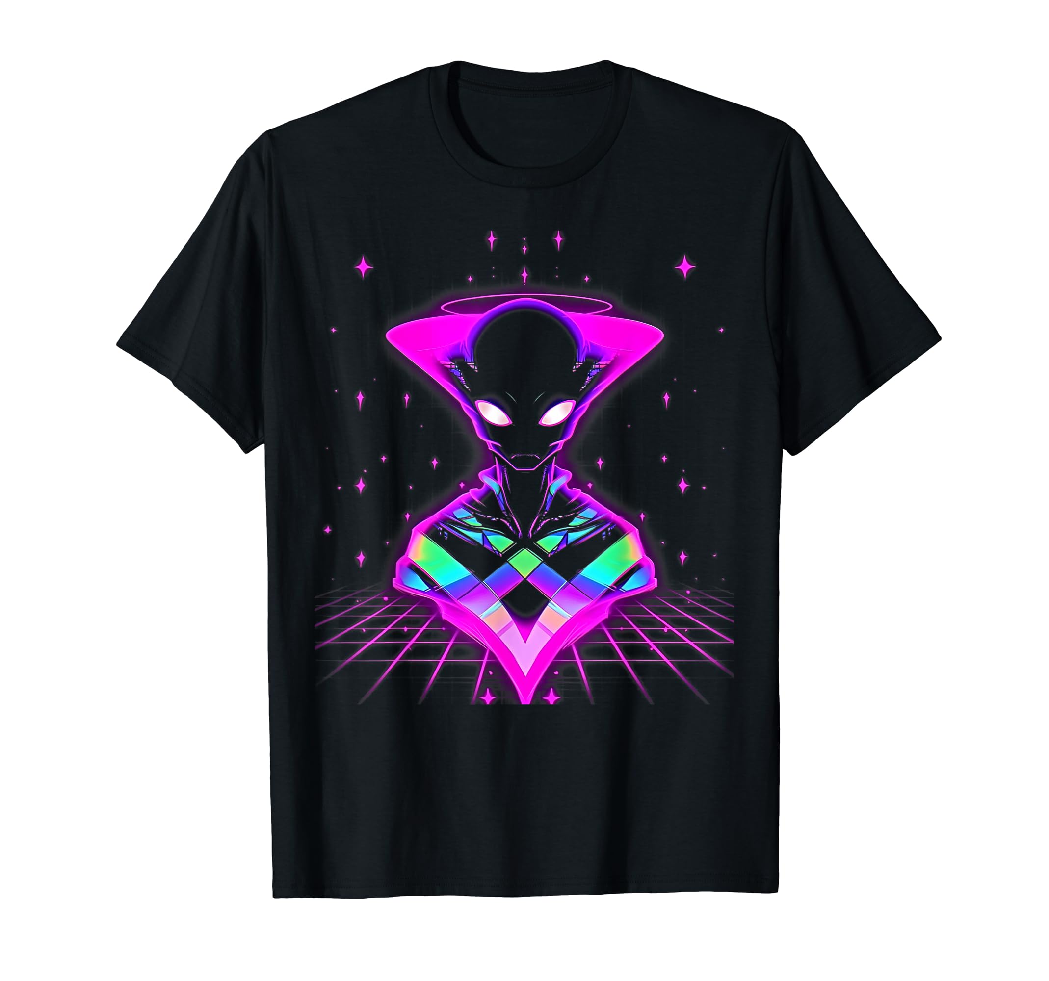 Synthwave Alien Cyberpunk 80S Sci Fi T-Shirt - Aesthetic Graphic Men Women - T-Shirt, Sweatshirt, Hoodie