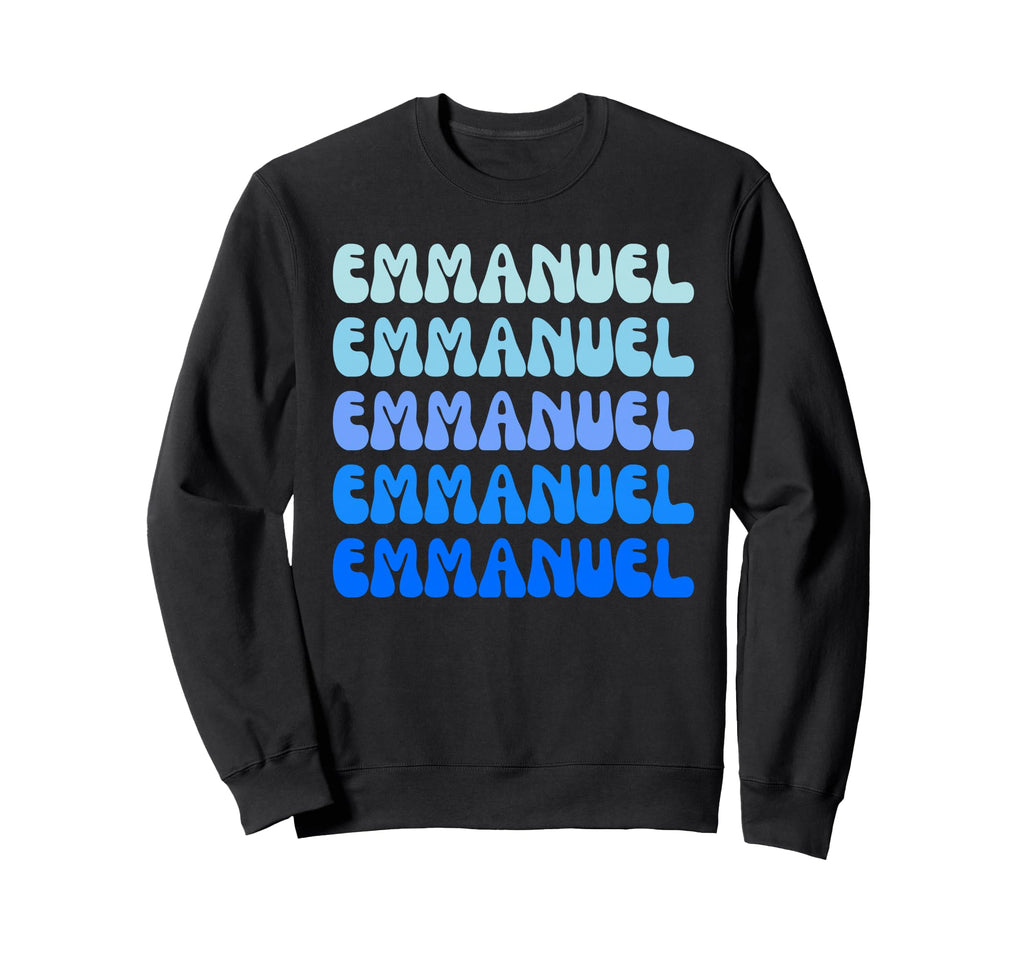 Emmanuel Name Stack Sweatshirt - Fun Novelty Design for Adults - T-Shirt, Sweatshirt, Hoodie