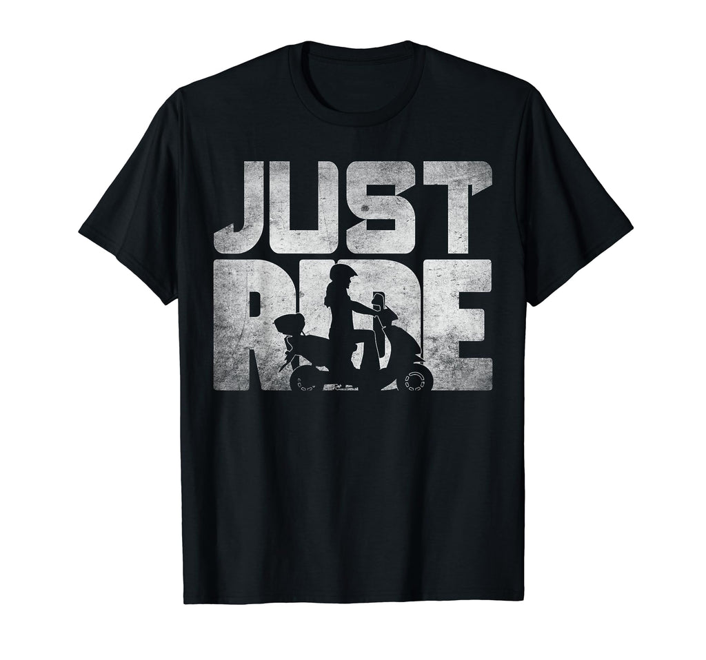 Distressed Just Ride Motorcycle Biker T-Shirt - Trendy Graphic Unisex - T-Shirt, Sweatshirt, Hoodie