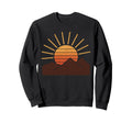 Sunset Vibes Geometric Mountainscape Sweatshirt - Graphic Print Men Women - T-Shirt, Sweatshirt, Hoodie