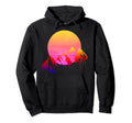 80S Vaporwave Outrun Skyline Cityscape Hoodie - Novelty Apparel Men Women - T-Shirt, Sweatshirt, Hoodie