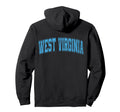 West Virginia Sky Blue Text Hoodie - Unique Graphic Unisex - T-Shirt, Sweatshirt, Hoodie