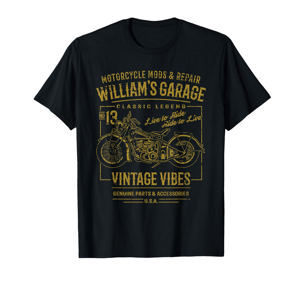 Williams Garage Motorcycle Name T-Shirt - Casual Everyday Wear Men Women - T-Shirt, Sweatshirt, Hoodie