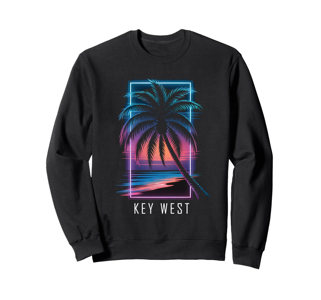 Retrowave Palm Tree Synthwave Vaporwave Sweatshirt - Unique Graphic Unisex - T-Shirt, Sweatshirt, Hoodie