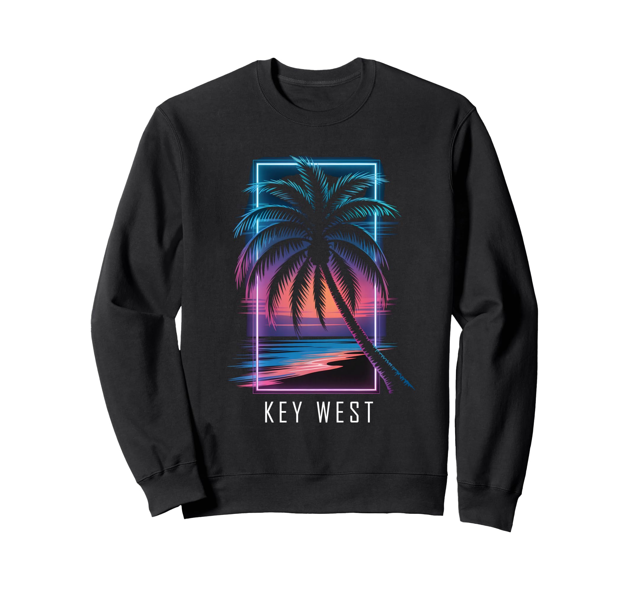 Retrowave Palm Tree Synthwave Vaporwave Sweatshirt - Unique Graphic Unisex - T-Shirt, Sweatshirt, Hoodie