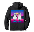Vaporwave Seabirds Blue Footed Booby Bird Hoodie - Unique Graphic Men Women - T-Shirt, Sweatshirt, Hoodie