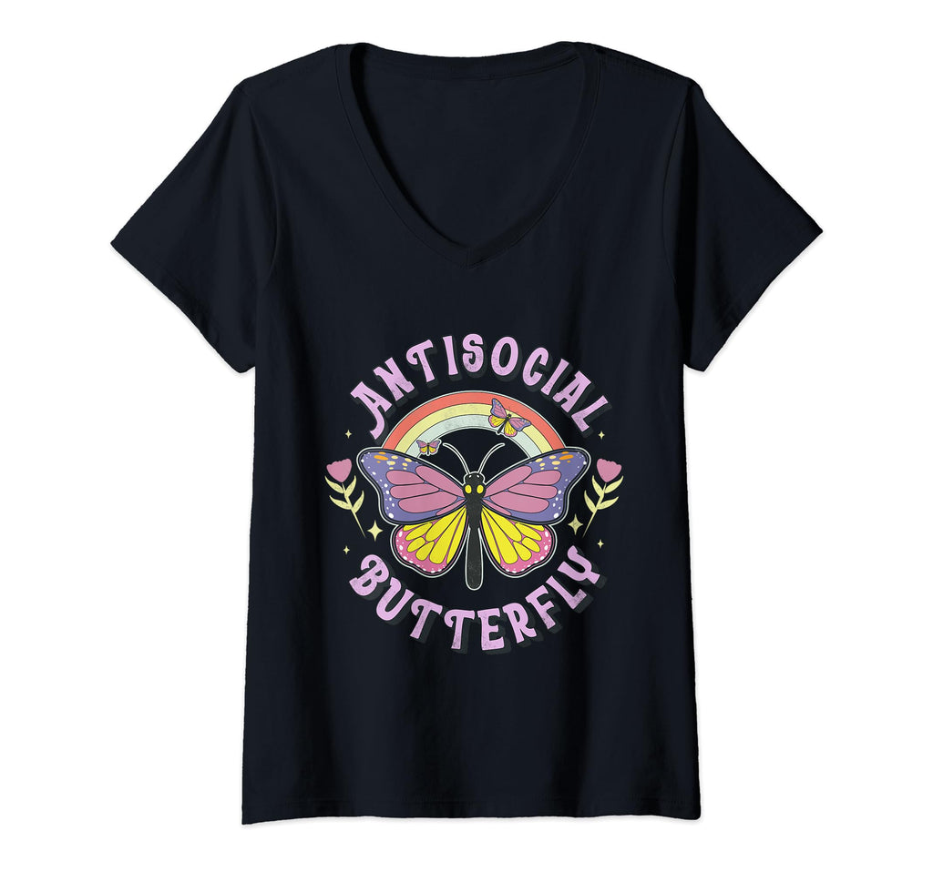 Antisocial Butterfly Groovy T T-Shirt - Novelty Apparel Men Women - T-Shirt, Sweatshirt, Hoodie