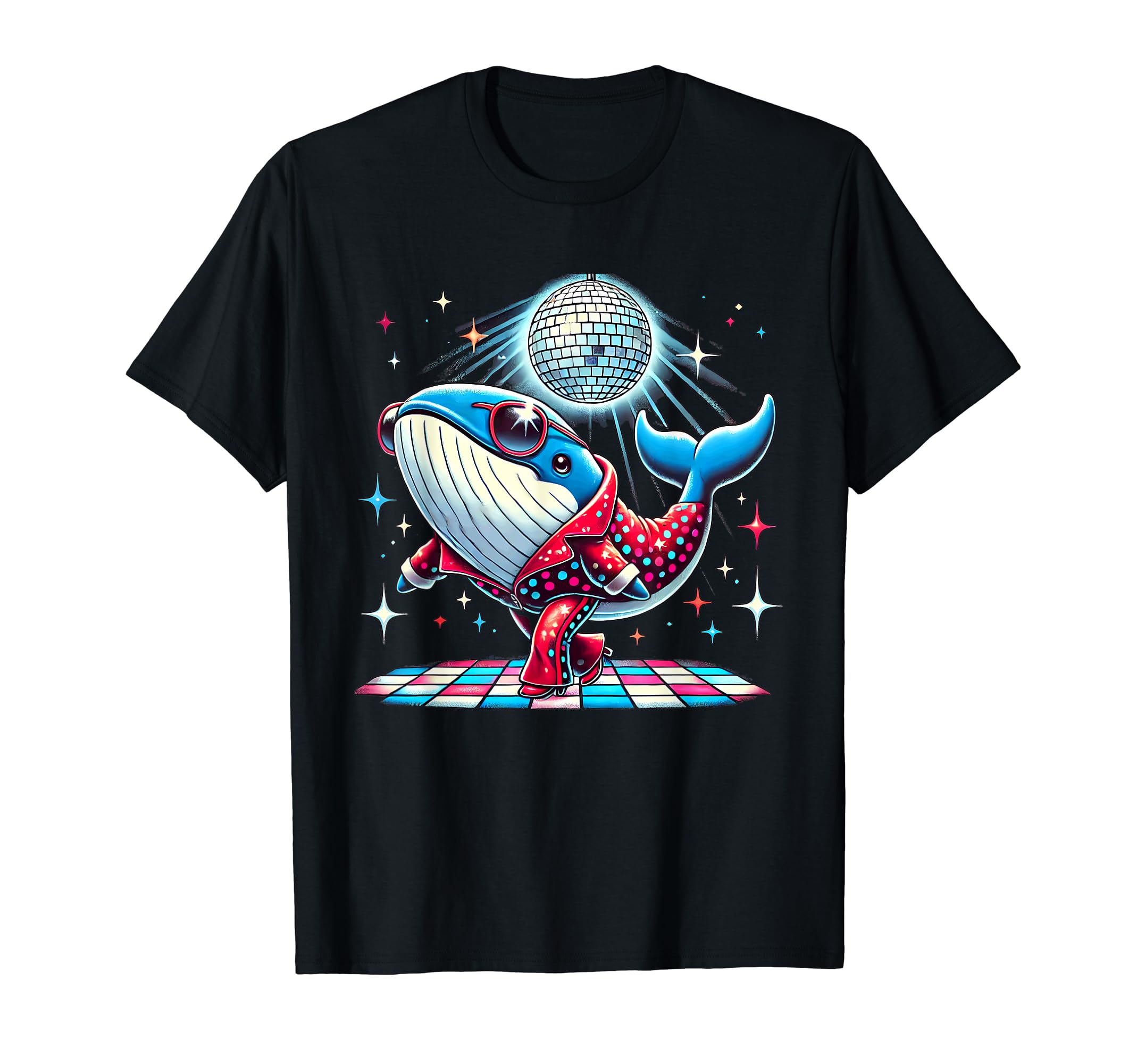 Aesthetic Whale Disco T-Shirt - Graphic Print Unisex - T-Shirt, Sweatshirt, Hoodie