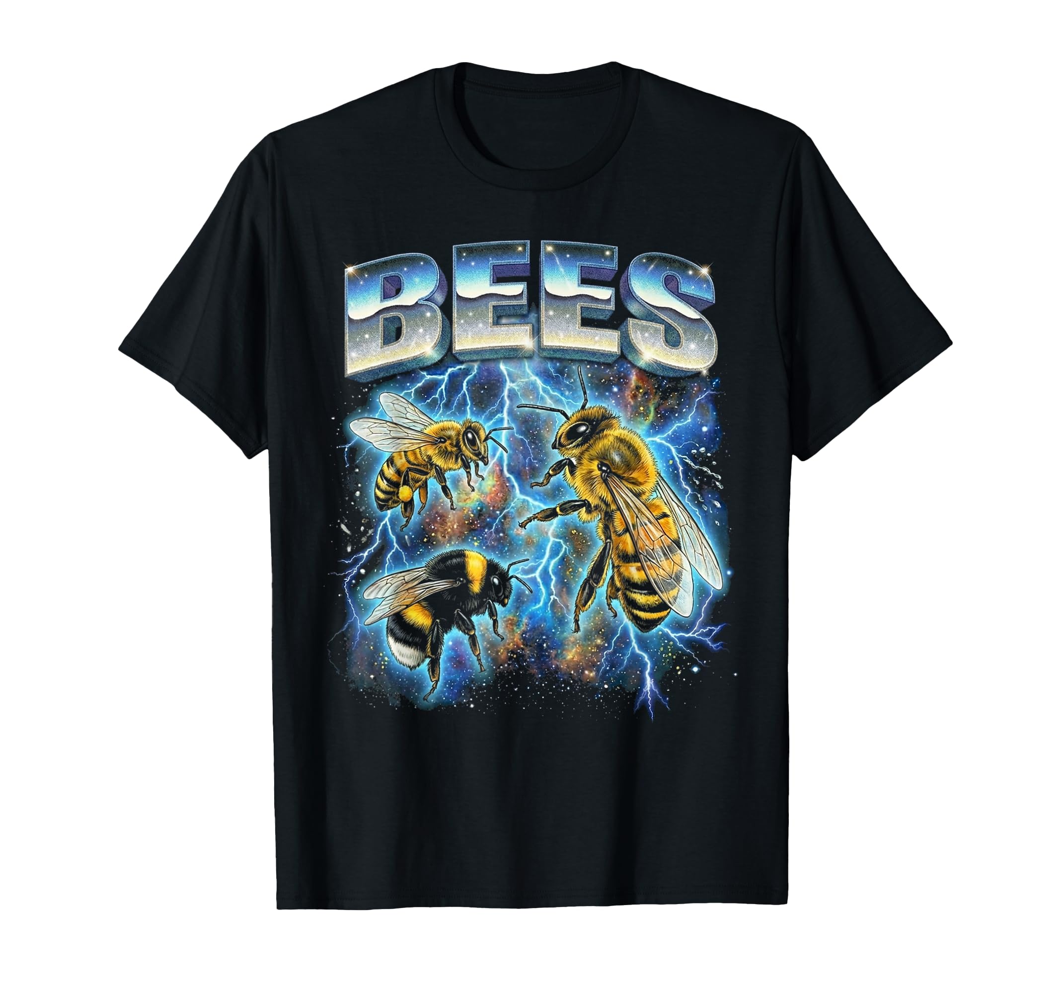 Bees 80S Funny Bees Lover 90S T-Shirt - Graphic Print for Adults - T-Shirt, Sweatshirt, Hoodie