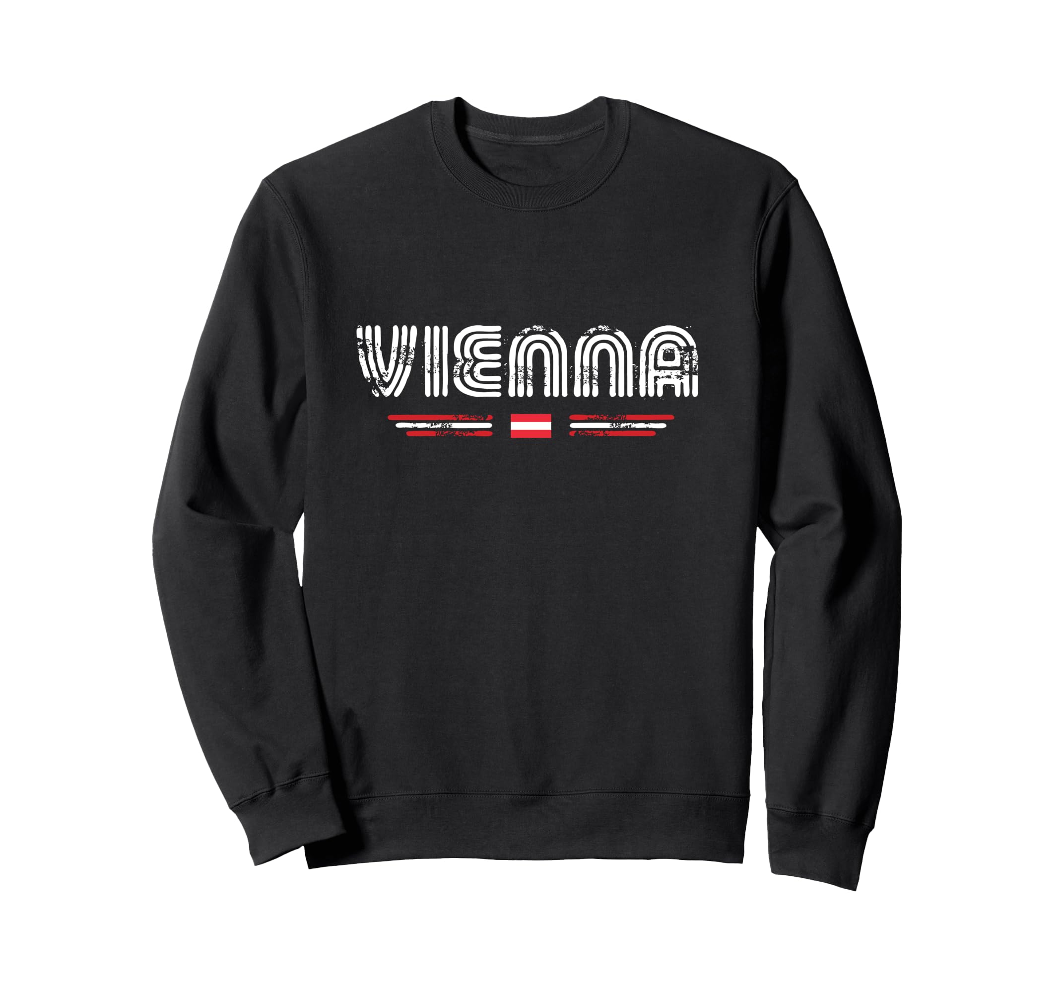 Vienna Austria 70S 80S Type Flag Sweatshirt - Fun Novelty Design Unisex - T-Shirt, Sweatshirt, Hoodie