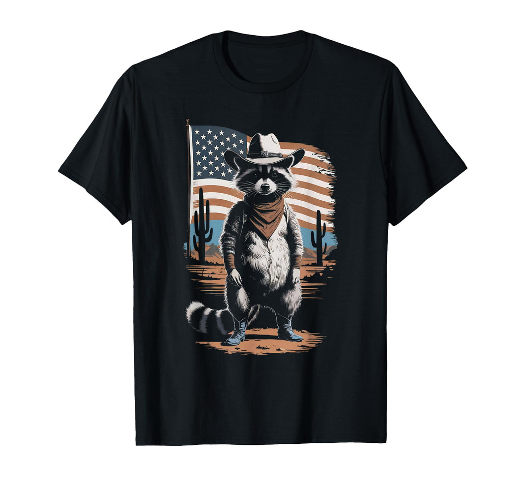 Racoon Trash Panda Cowboy Western T-Shirt - Streetwear Style for Adults - T-Shirt, Sweatshirt, Hoodie