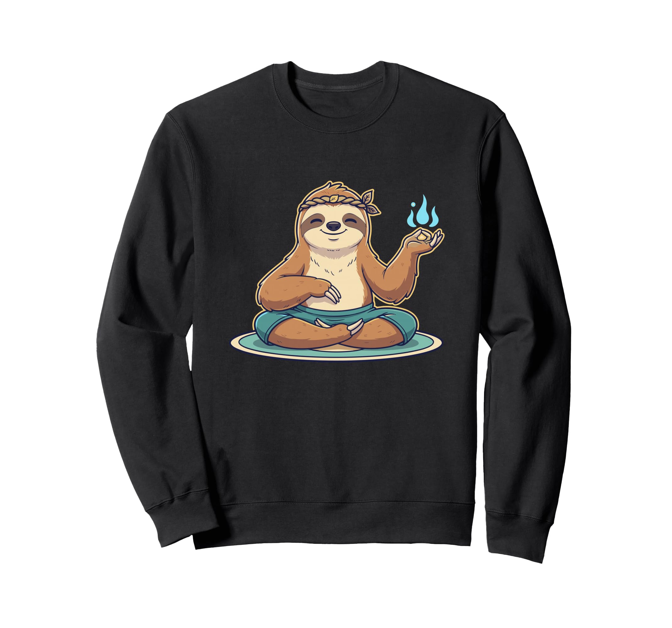 Sloth Lotus Pose Yoga Mindfulness Sweatshirt - Custom Art Print Unisex - T-Shirt, Sweatshirt, Hoodie
