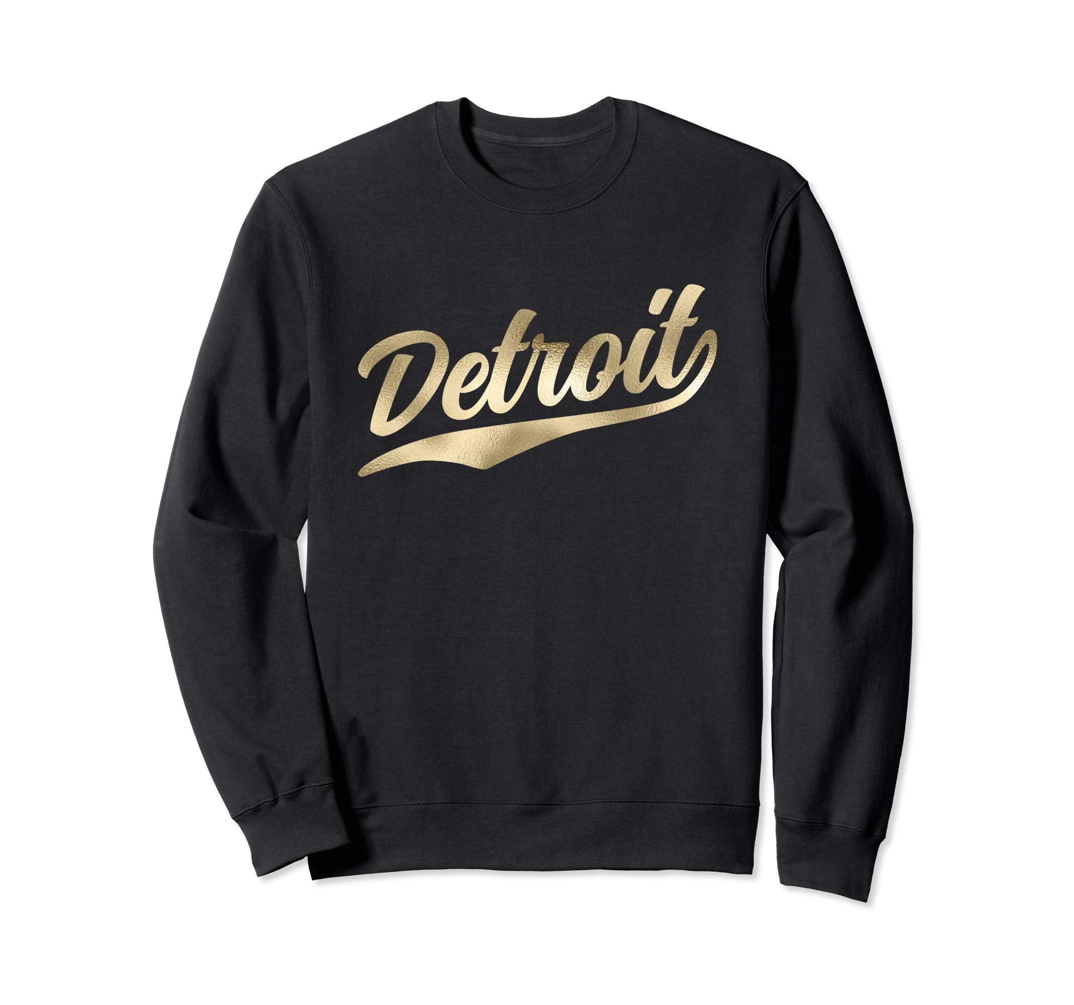 Detroit Michigan 1970S Glam Text Sweatshirt - Streetwear Style Unisex - T-Shirt, Sweatshirt, Hoodie