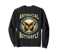 Antisocial Butterfly Gift Hoodie - Unique Graphic Unisex - T-Shirt, Sweatshirt, Hoodie