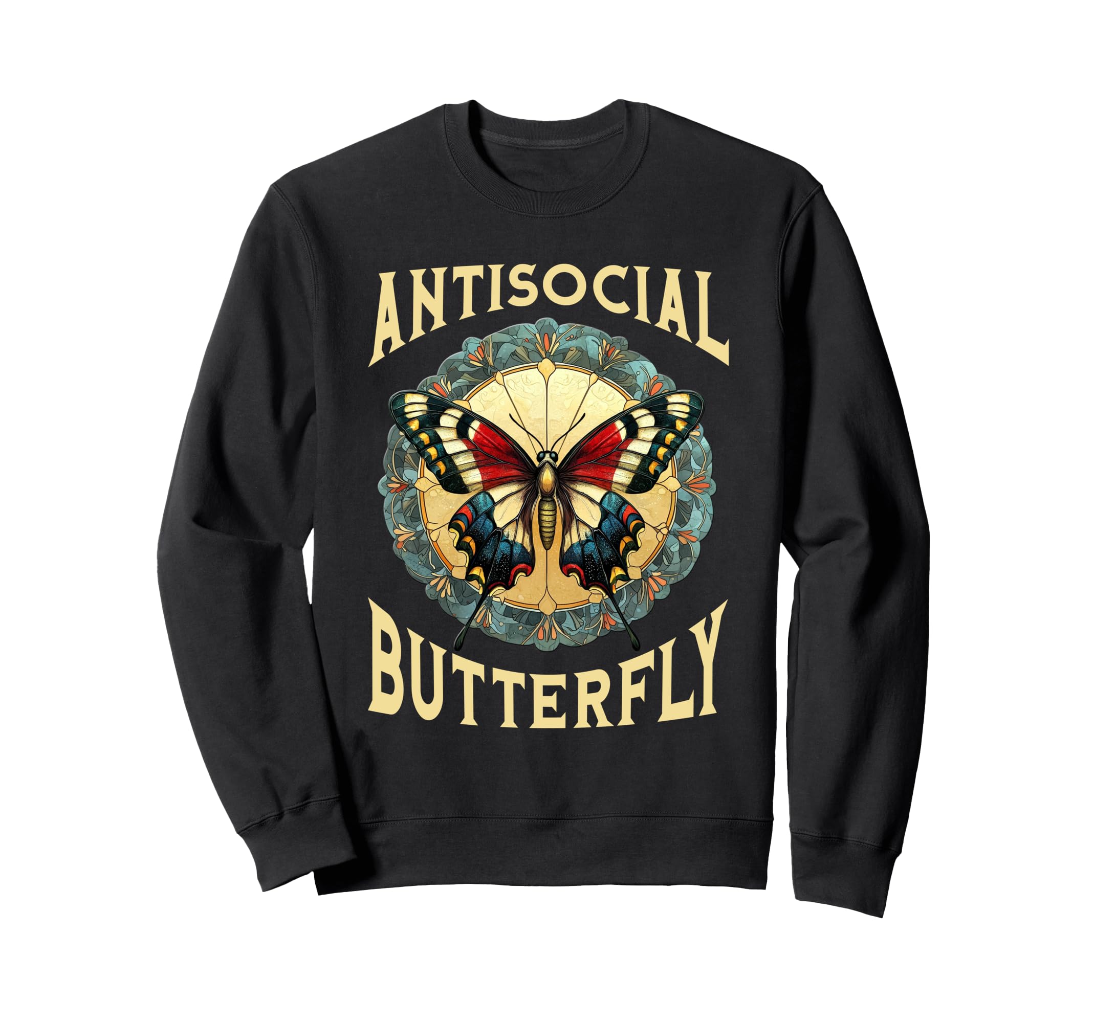 Antisocial Butterfly Gift Hoodie - Unique Graphic Unisex - T-Shirt, Sweatshirt, Hoodie