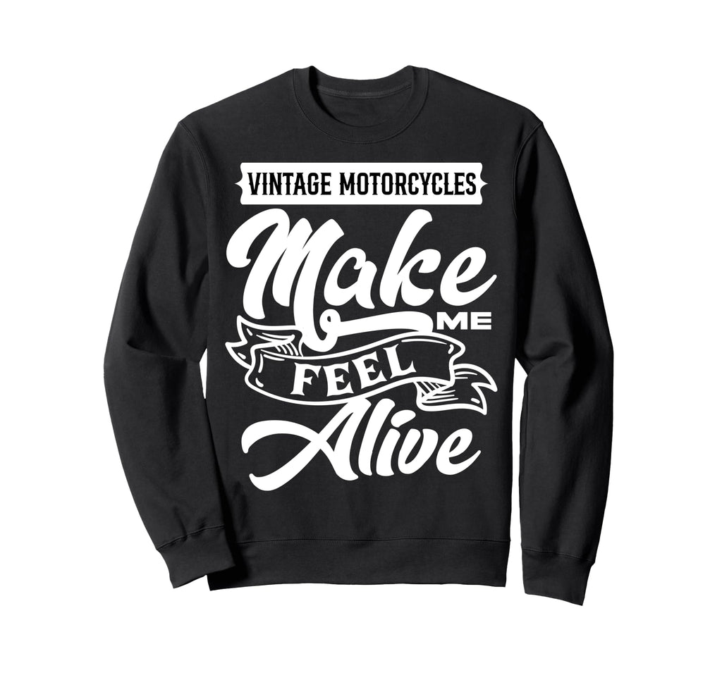 Biker Vibes Motorcycle Lovers Sweatshirt - Graphic Print for Adults - T-Shirt, Sweatshirt, Hoodie