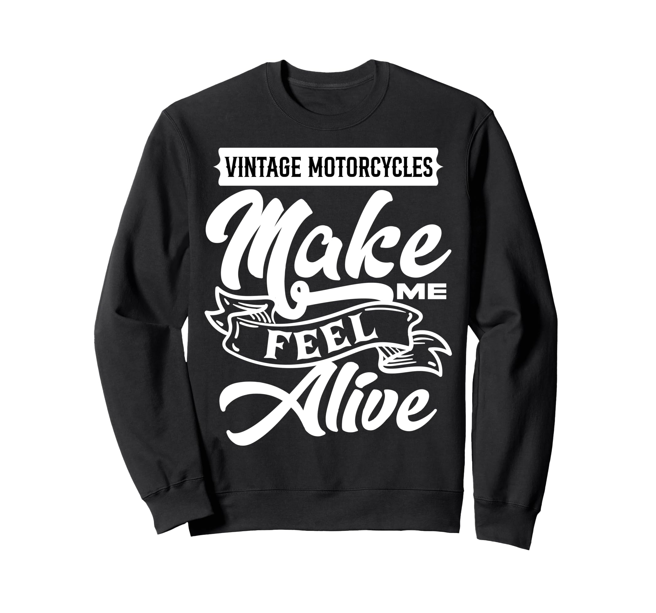 Biker Vibes Motorcycle Lovers Sweatshirt - Graphic Print for Adults - T-Shirt, Sweatshirt, Hoodie
