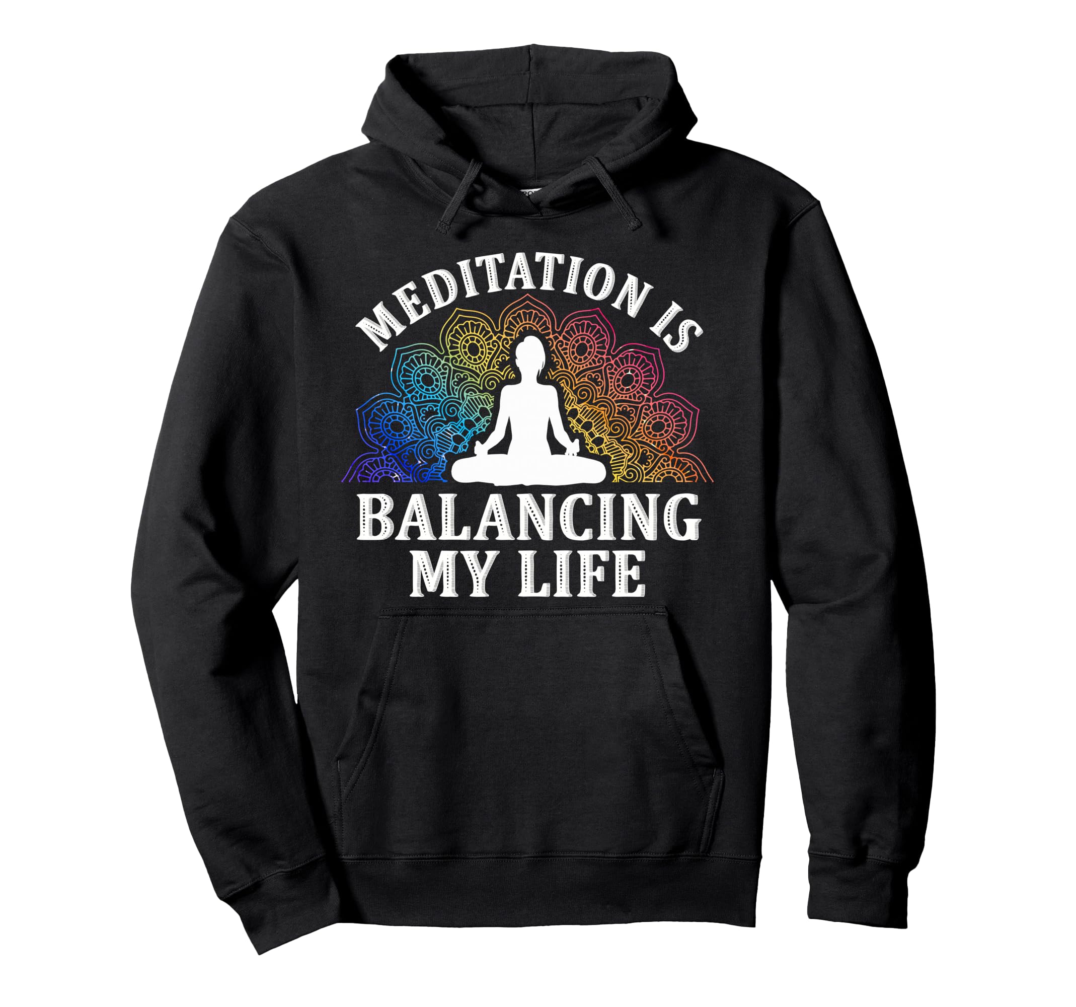 Meditation Is Balancing My Life Serenity Hoodie - Novelty Apparel Men Women - T-Shirt, Sweatshirt, Hoodie