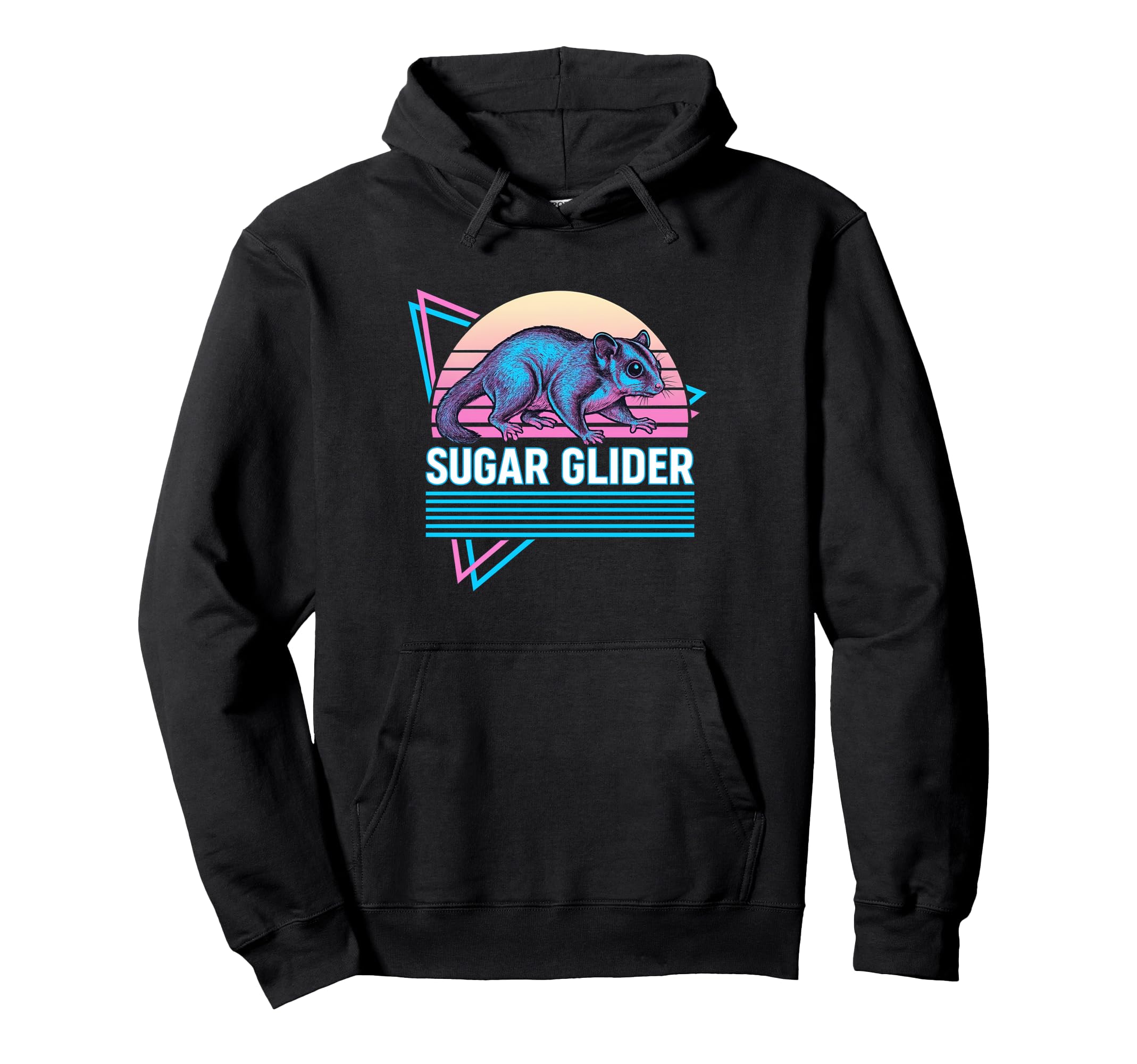 Sugar Glider Synthwave Aesthetic Pet Hoodie - Novelty Apparel for Adults - T-Shirt, Sweatshirt, Hoodie