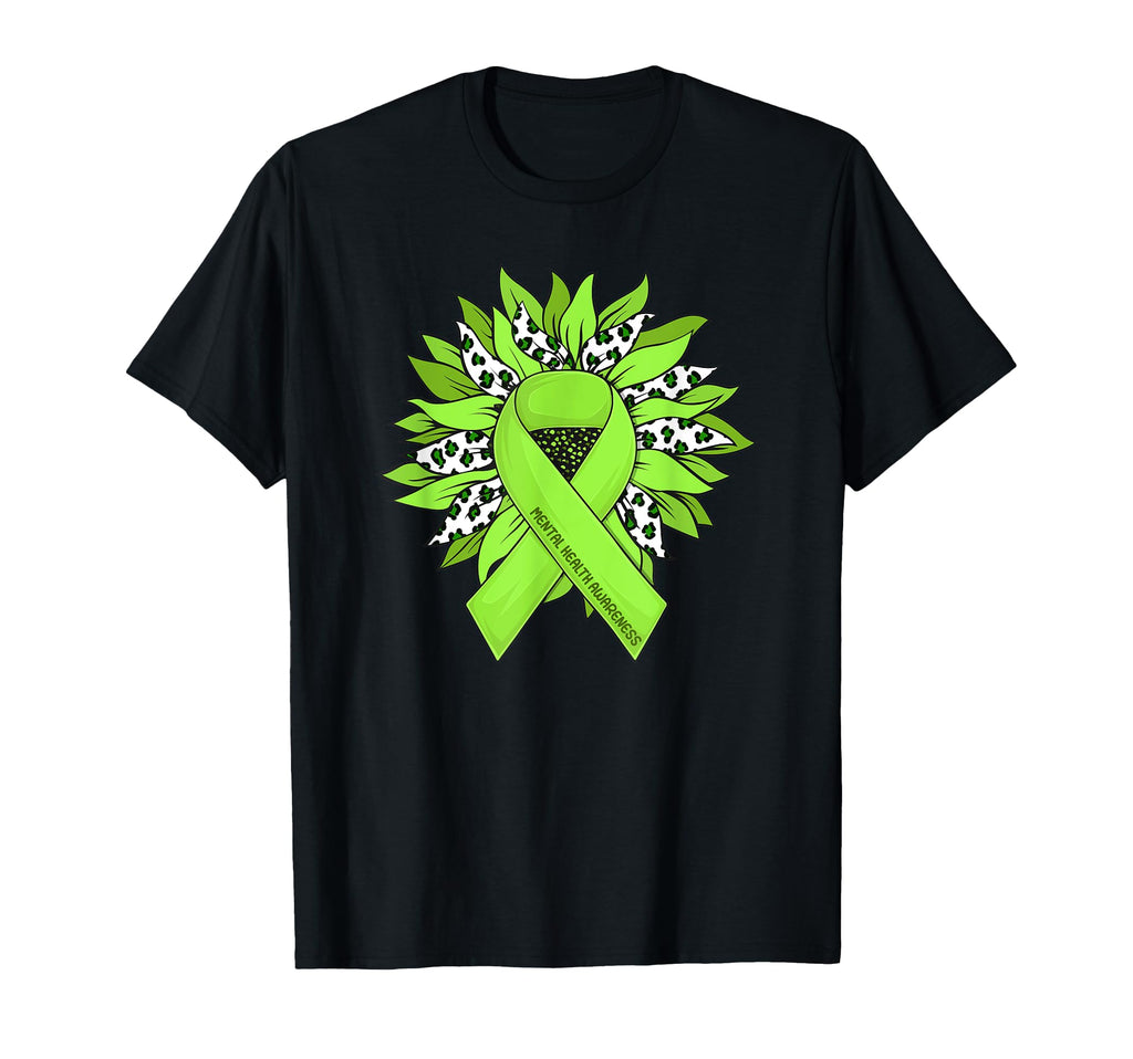Mental Health Shirts Sunflower T-Shirt - Custom Art Print for Adults - T-Shirt, Sweatshirt, Hoodie