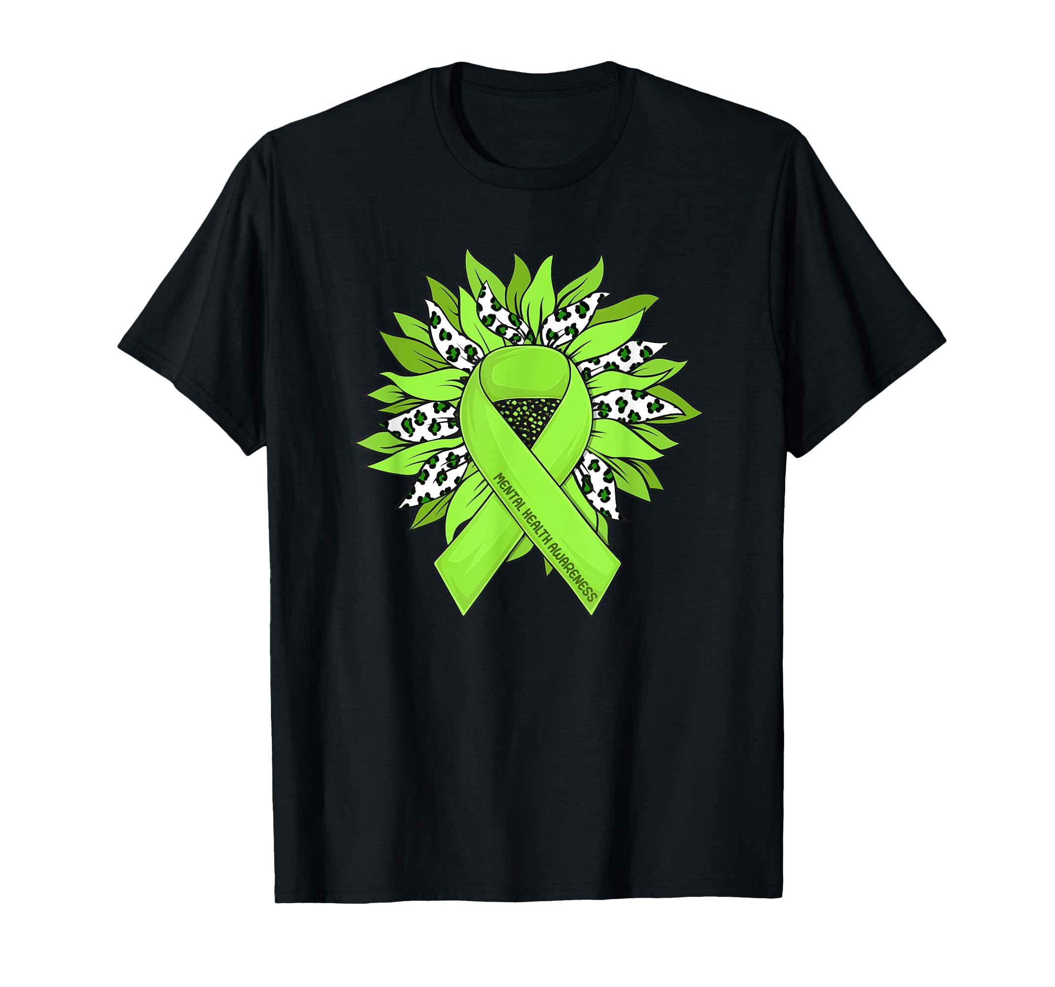 Mental Health Shirts Sunflower T-Shirt - Custom Art Print for Adults - T-Shirt, Sweatshirt, Hoodie