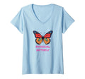 Womens Anti Social Butterfly V Neck T-Shirt - Custom Art Print Men Women - T-Shirt, Sweatshirt, Hoodie