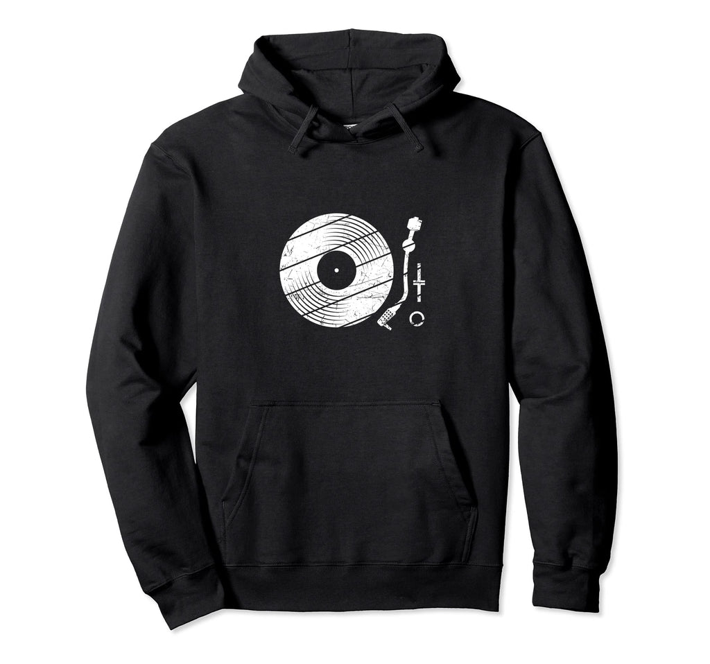 Vinly Record Player Record 80S 90S Hoodie - Fun Novelty Design for Adults - T-Shirt, Sweatshirt, Hoodie