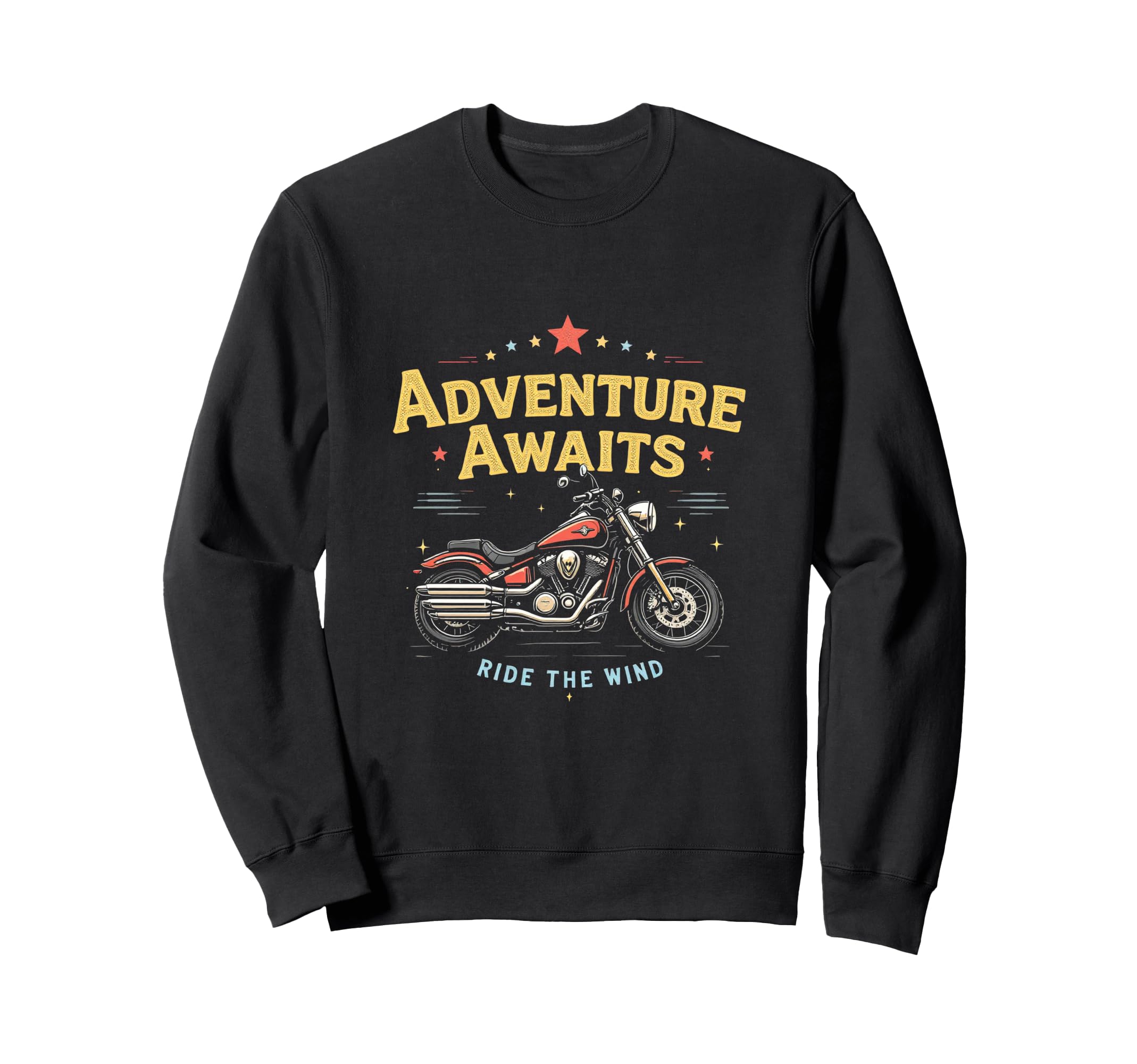Adventure Awaits Ride Wind Motorcycle Sweatshirt - Trendy Graphic Unisex - T-Shirt, Sweatshirt, Hoodie