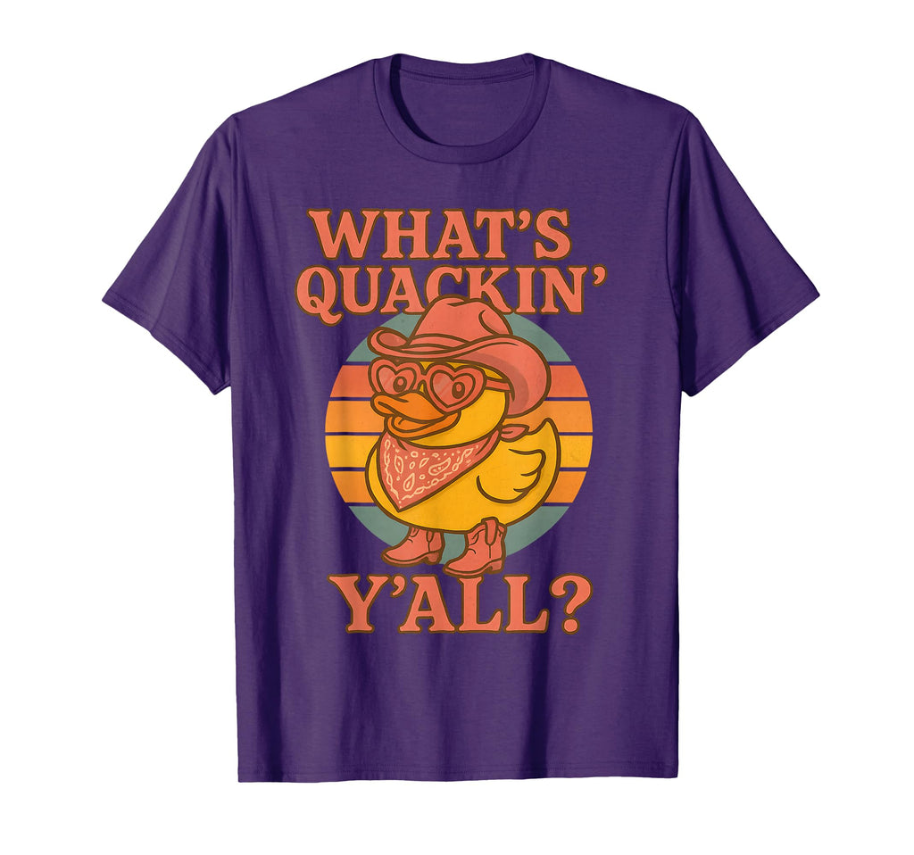Western Rubber Duck Cowboy Whats T-Shirt - Custom Art Print Men Women - T-Shirt, Sweatshirt, Hoodie
