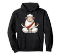 Meditation Sheep Yoga Pose Relaxing Hoodie - Minimalist Print for Adults - T-Shirt, Sweatshirt, Hoodie