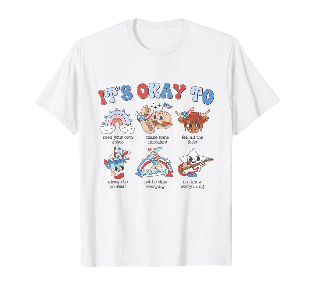 Its Okay To School Counselor 4Th July T-Shirt - Streetwear Style Men Women - T-Shirt, Sweatshirt, Hoodie