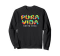 Pura Vida Costa Rica Rainbow Color Sweatshirt - Novelty Apparel for Adults - T-Shirt, Sweatshirt, Hoodie