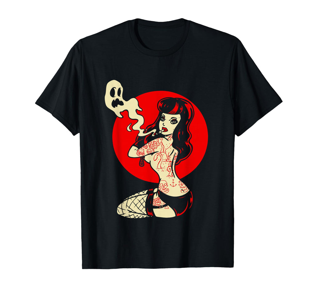 Horror Pinup Sexy Goth Burlesque T-Shirt - Unique Graphic for Adults - T-Shirt, Sweatshirt, Hoodie