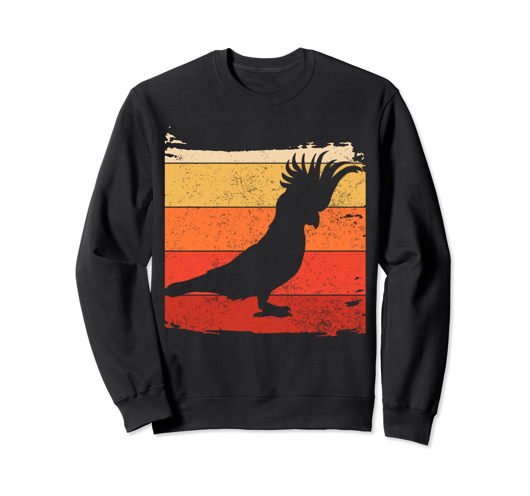 Parrot Bird Distressed Silhouette Sweatshirt - Trendy Graphic for Adults - T-Shirt, Sweatshirt, Hoodie
