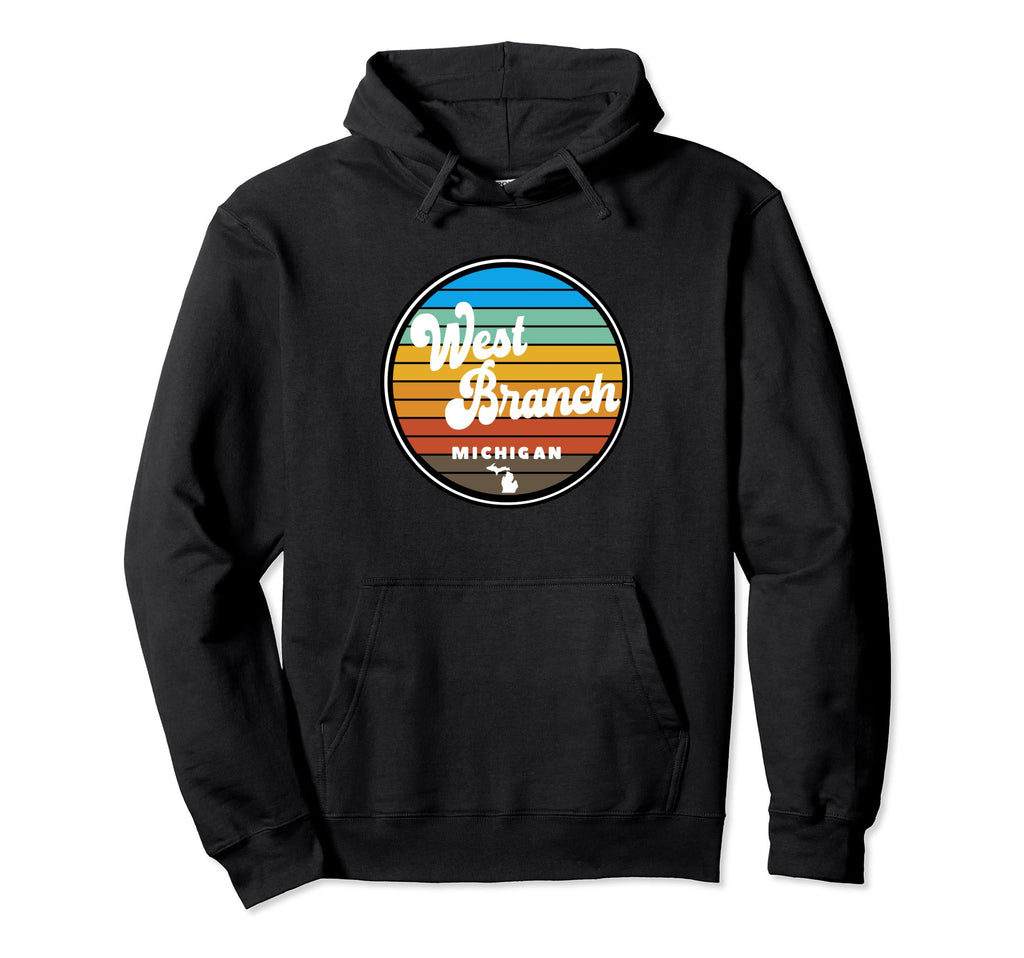 Round West Branch Area Michigan Mi Hoodie - Custom Art Print Unisex - T-Shirt, Sweatshirt, Hoodie