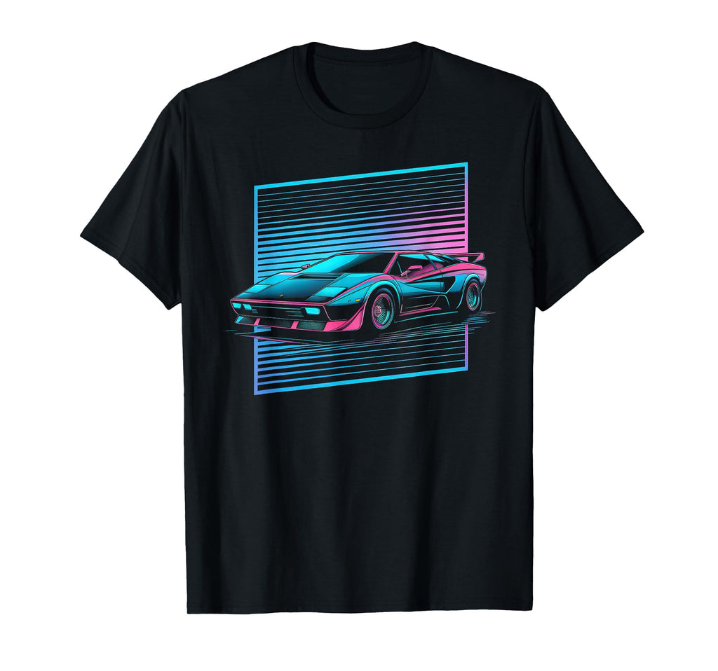 Synthwave Supercar Retrowave 80S T-Shirt - Aesthetic Graphic for Adults - T-Shirt, Sweatshirt, Hoodie