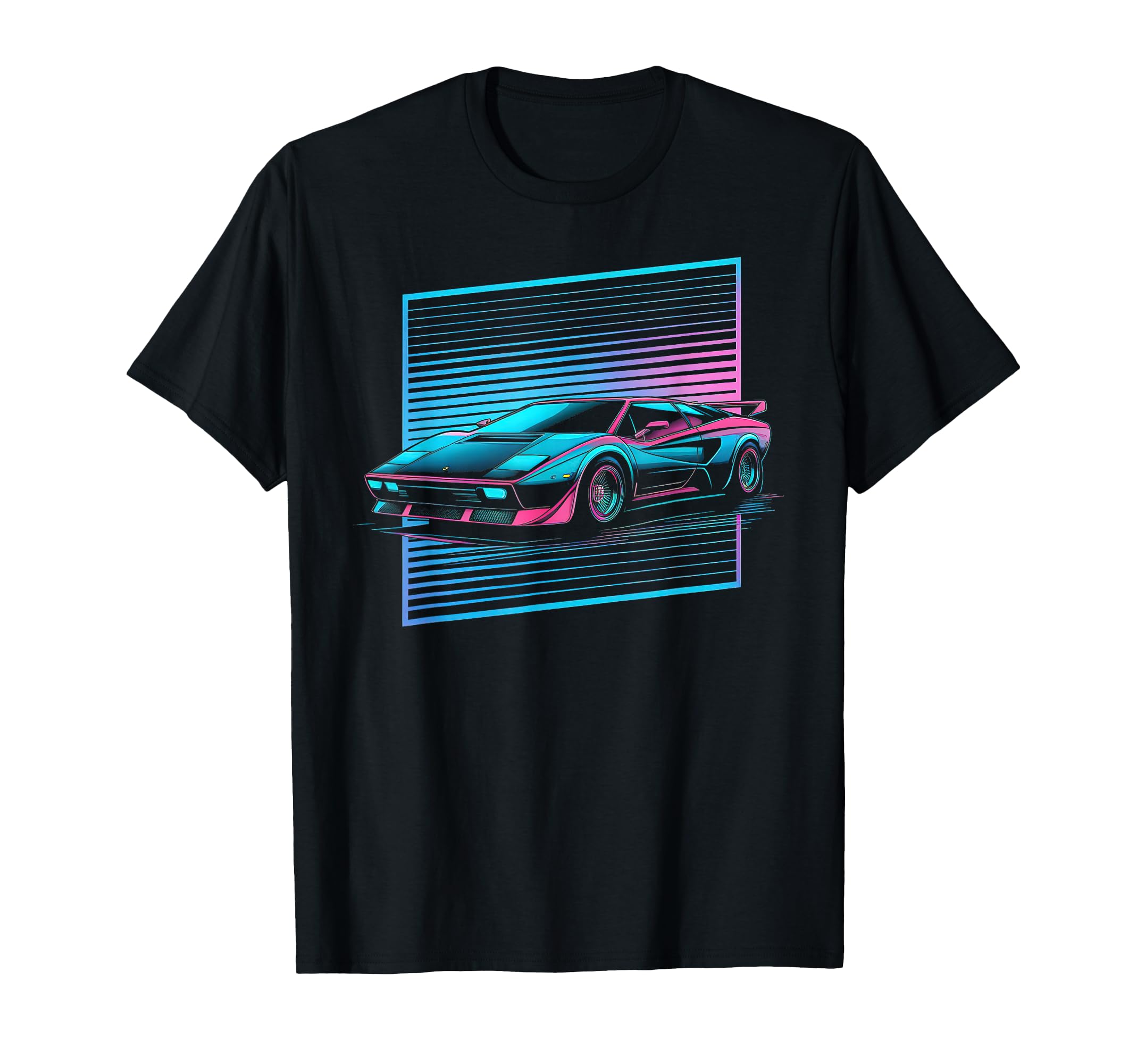 Synthwave Supercar Retrowave 80S T-Shirt - Aesthetic Graphic for Adults - T-Shirt, Sweatshirt, Hoodie