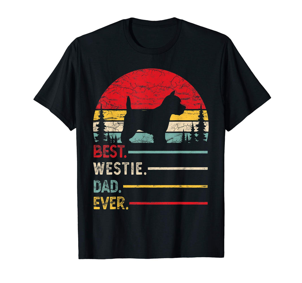 West Highland Terrier Best Dad Ever Gift T-Shirt - Minimalist Print Unisex - T-Shirt, Sweatshirt, Hoodie