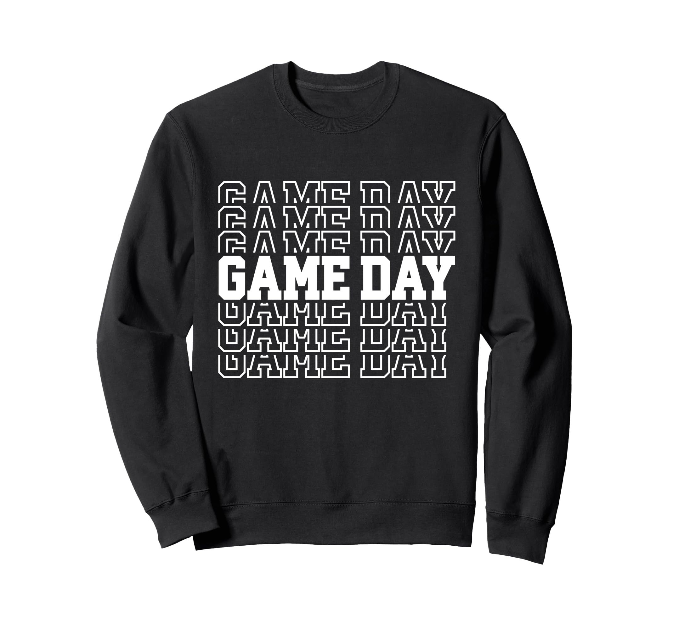 Game Day Typography Art Sports Sweatshirt - Custom Art Print for Adults - T-Shirt, Sweatshirt, Hoodie