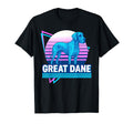 Great Dane Synthwave Aesthetic Dog Lover T-Shirt - Custom Art Print Unisex - T-Shirt, Sweatshirt, Hoodie