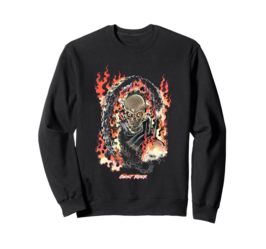 Marvel Comics Ghost Rider Comic Sweatshirt - Graphic Print for Adults - T-Shirt, Sweatshirt, Hoodie