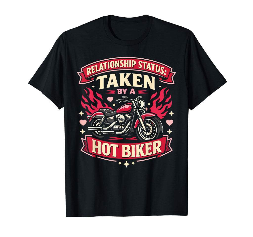 Motorcycle Biker Girlfriend Wife T-Shirt - Graphic Print for Adults - T-Shirt, Sweatshirt, Hoodie