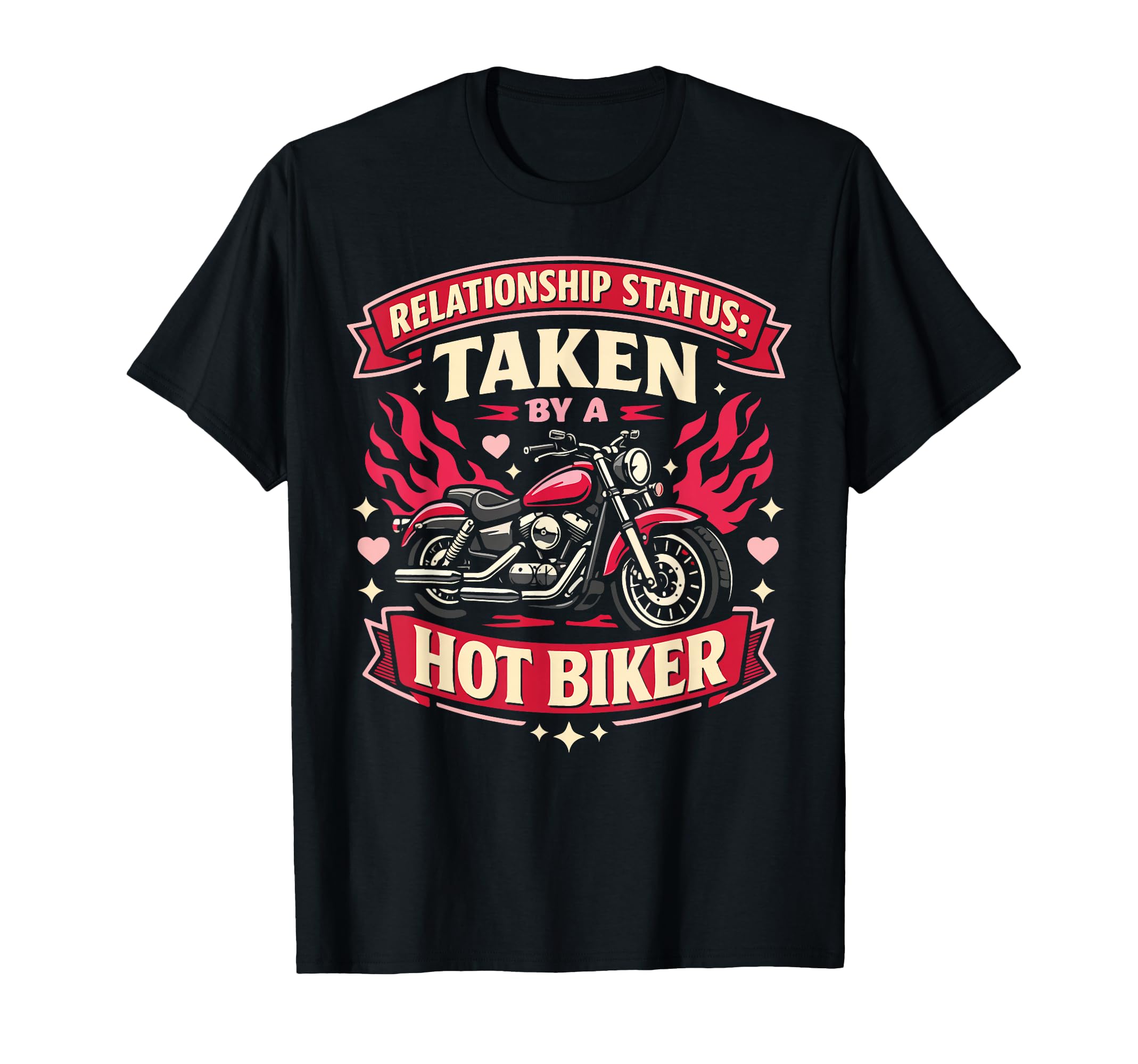 Motorcycle Biker Girlfriend Wife T-Shirt - Custom Art Print Men Women - T-Shirt, Sweatshirt, Hoodie