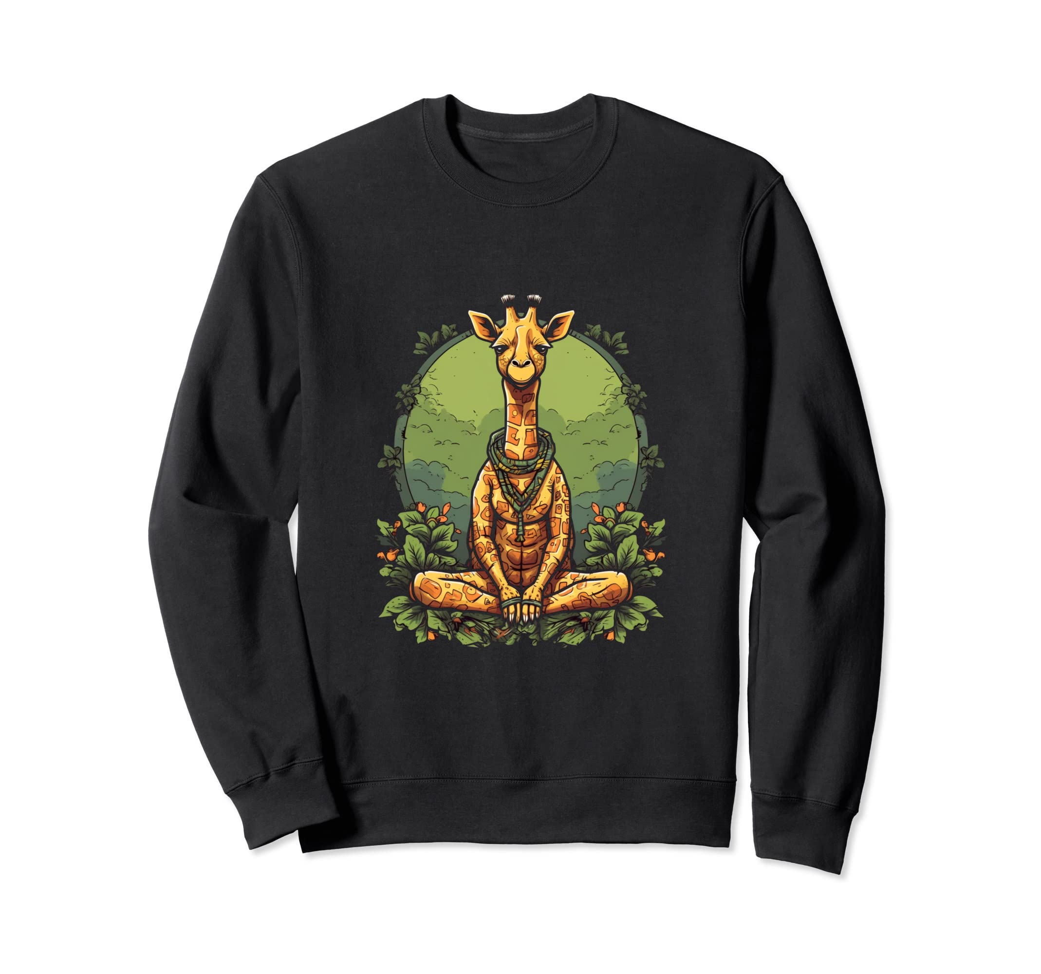 Yoga Giraffe Meditation Sweatshirt - Fun Novelty Design Men Women - T-Shirt, Sweatshirt, Hoodie