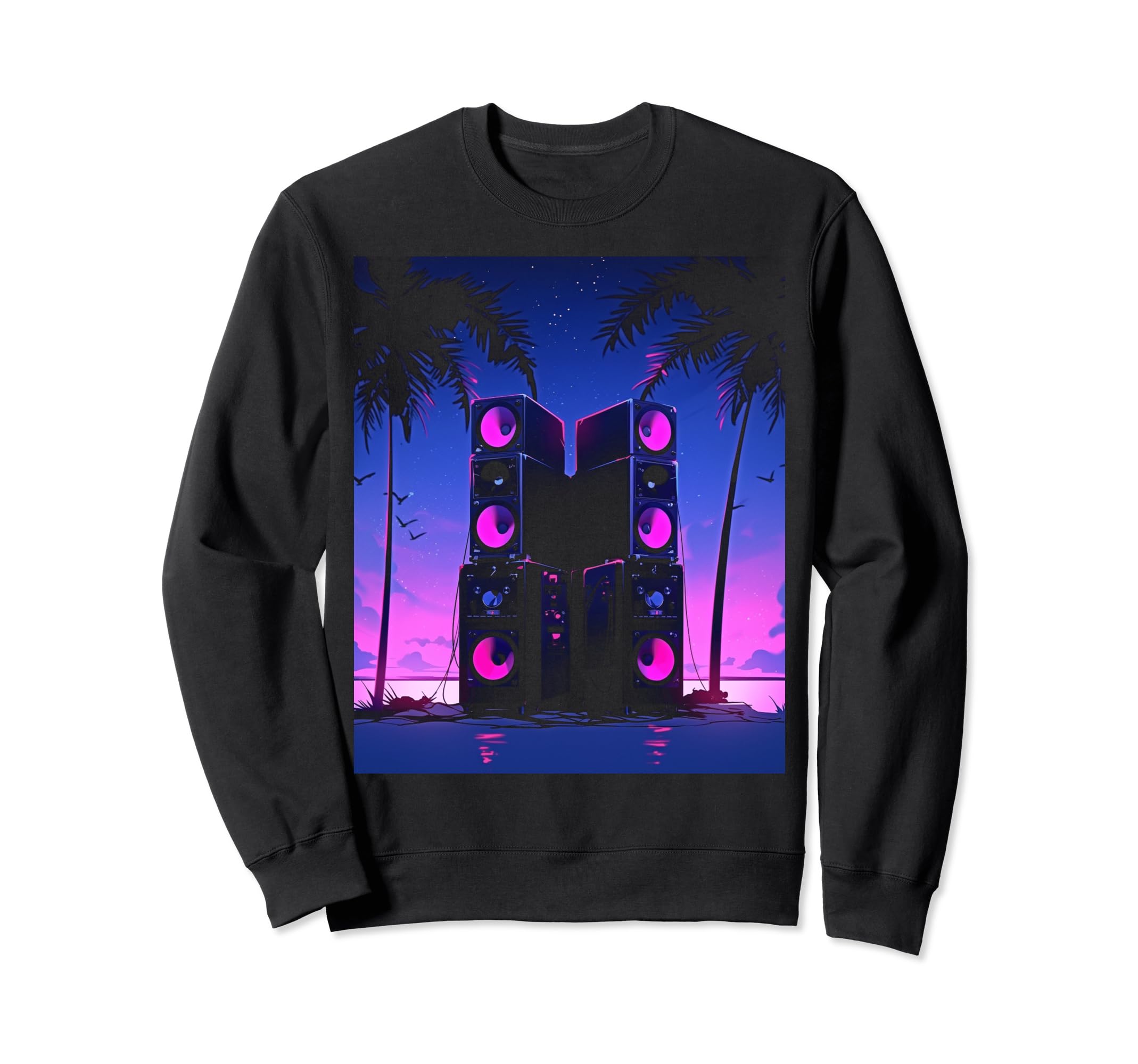 Vaporwave Stereo Speakers 80S Sweatshirt - Minimalist Print Unisex - T-Shirt, Sweatshirt, Hoodie