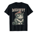 Meowdy Cat Cowboy Hat Funny T-Shirt - Custom Art Print for Adults - T-Shirt, Sweatshirt, Hoodie