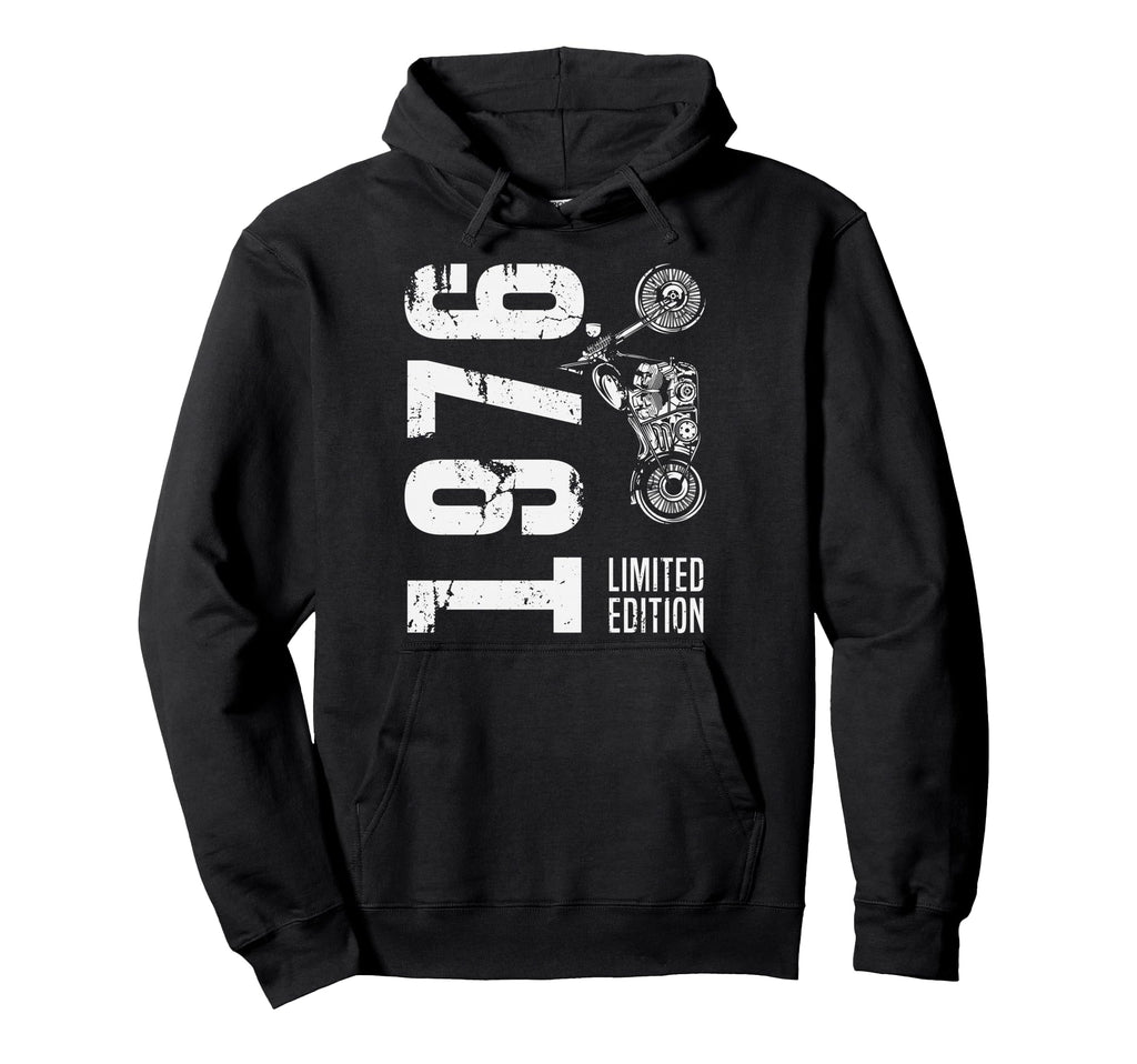 Born 1976 Motorcycle 50Th Birthday Hoodie - Casual Everyday Wear for Adults - T-Shirt, Sweatshirt, Hoodie