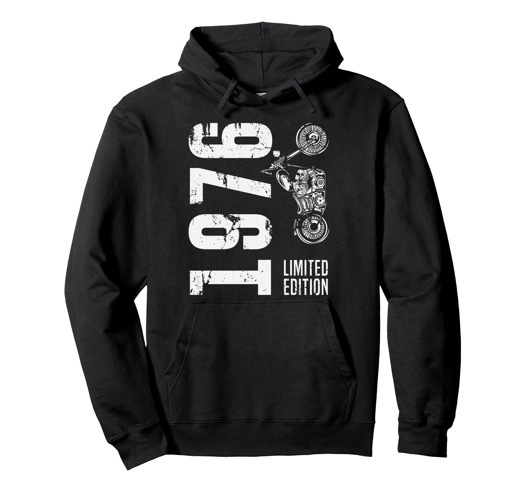 Born 1976 Motorcycle 50Th Birthday Hoodie - Casual Everyday Wear for Adults - T-Shirt, Sweatshirt, Hoodie