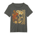 Floral Skull Grunge Aesthetic T-Shirt - Unique Graphic for Adults - T-Shirt, Sweatshirt, Hoodie