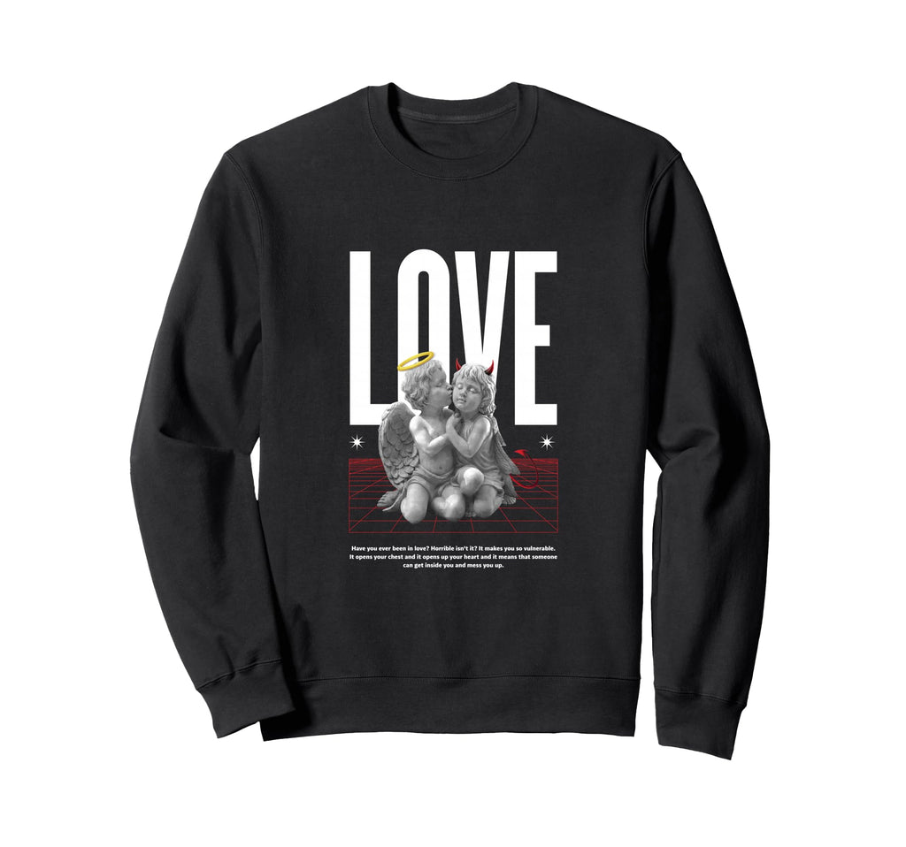 Love Angels Sculpture Aesthetic Sweatshirt - Novelty Apparel Men Women - T-Shirt, Sweatshirt, Hoodie